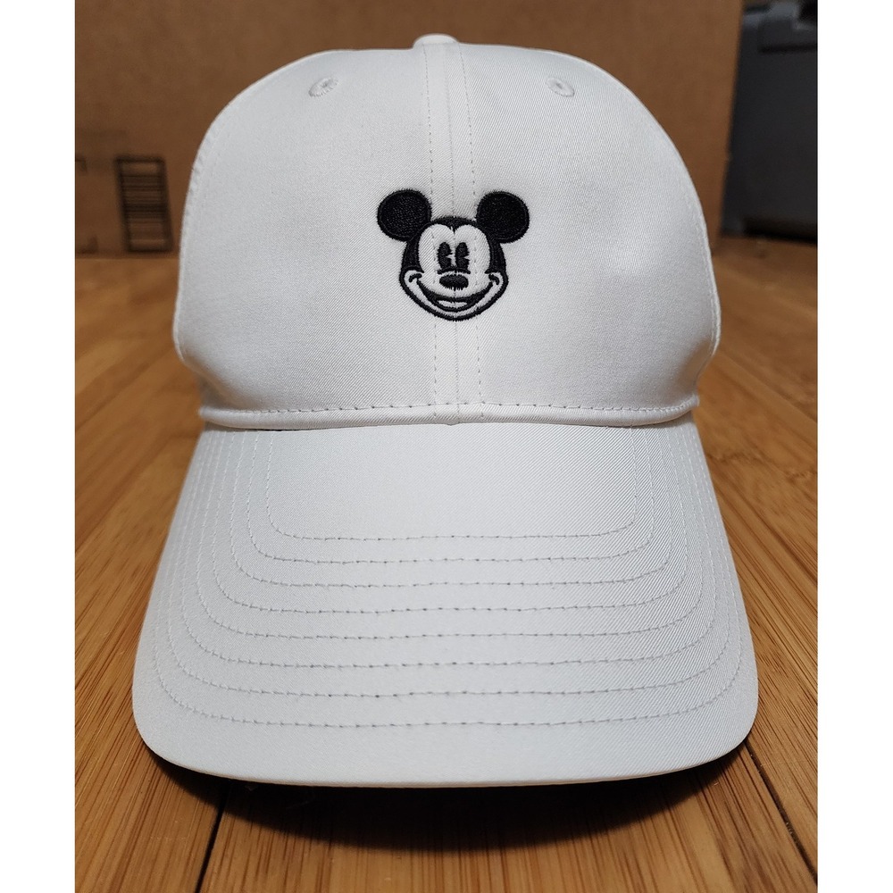 Mickey Mouse Disney Parks Nike Dri-Fit Legacy91 Hat Cap White Strapback Golf